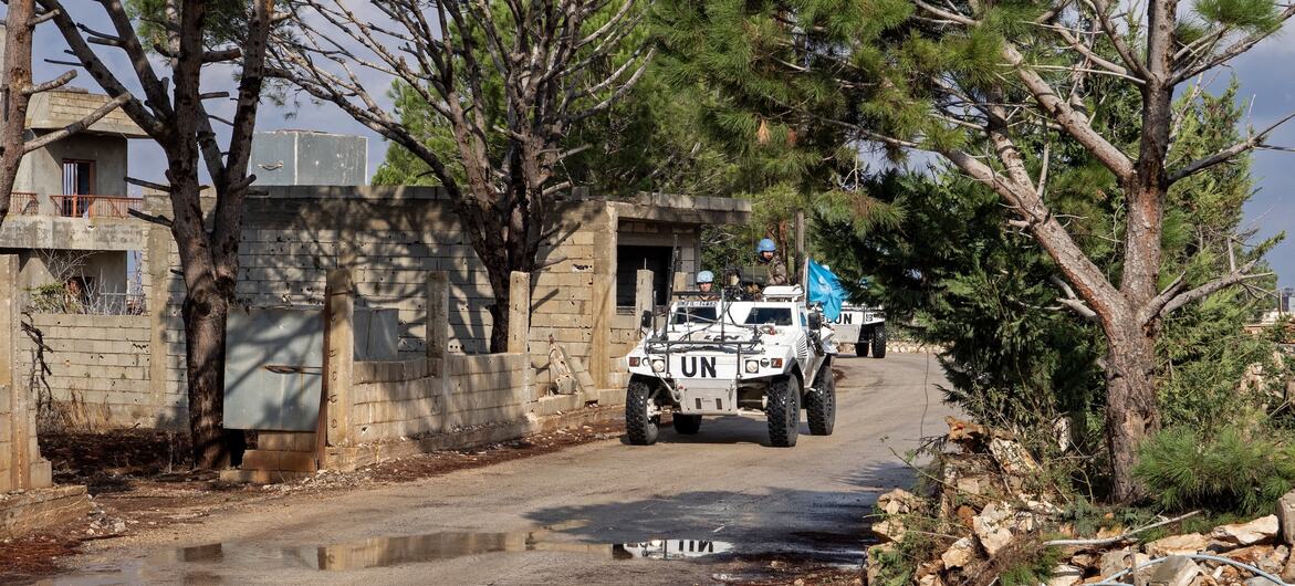 UNIFIL peacekeepers on patrol in southern Lebanon. UNIFIL peacekeepers on patrol in southern Lebanon.