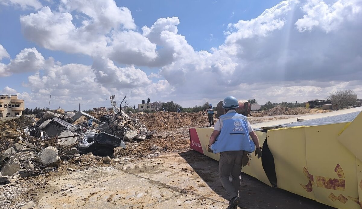 two person standing on the wasteland 