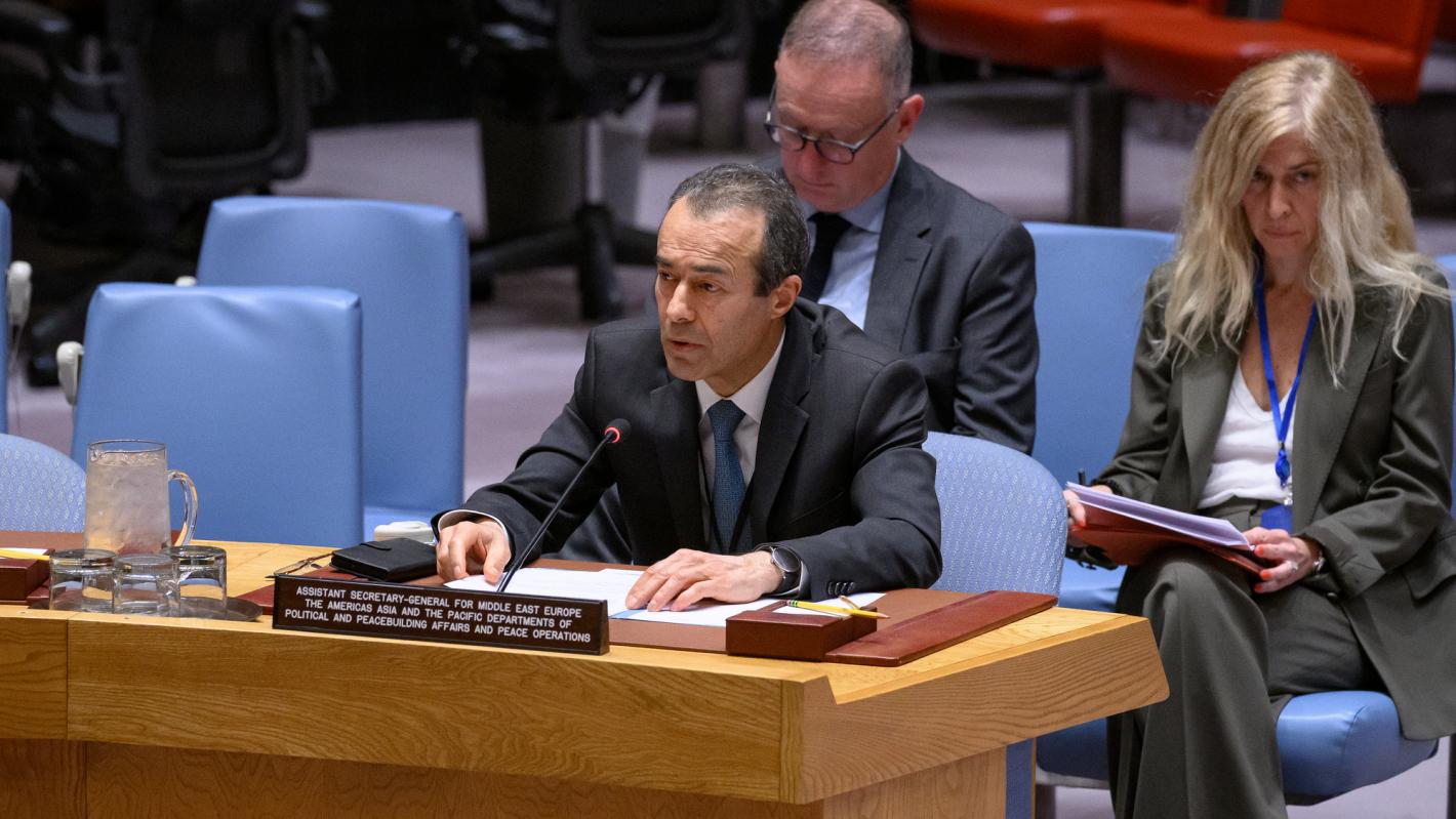 ASG Khiari briefs the Security Council.