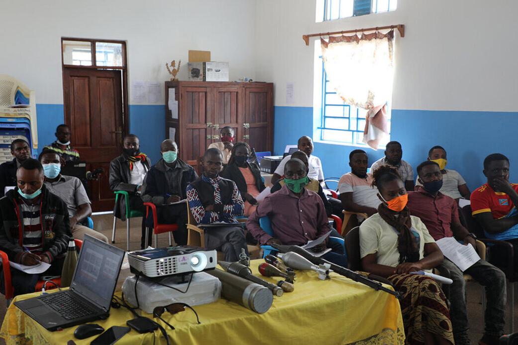 UNMAS is training residents of Beni on the dangers of explosive devices to prevent tragedies. Archive photo ©MONUSCO/Joel Bofengo