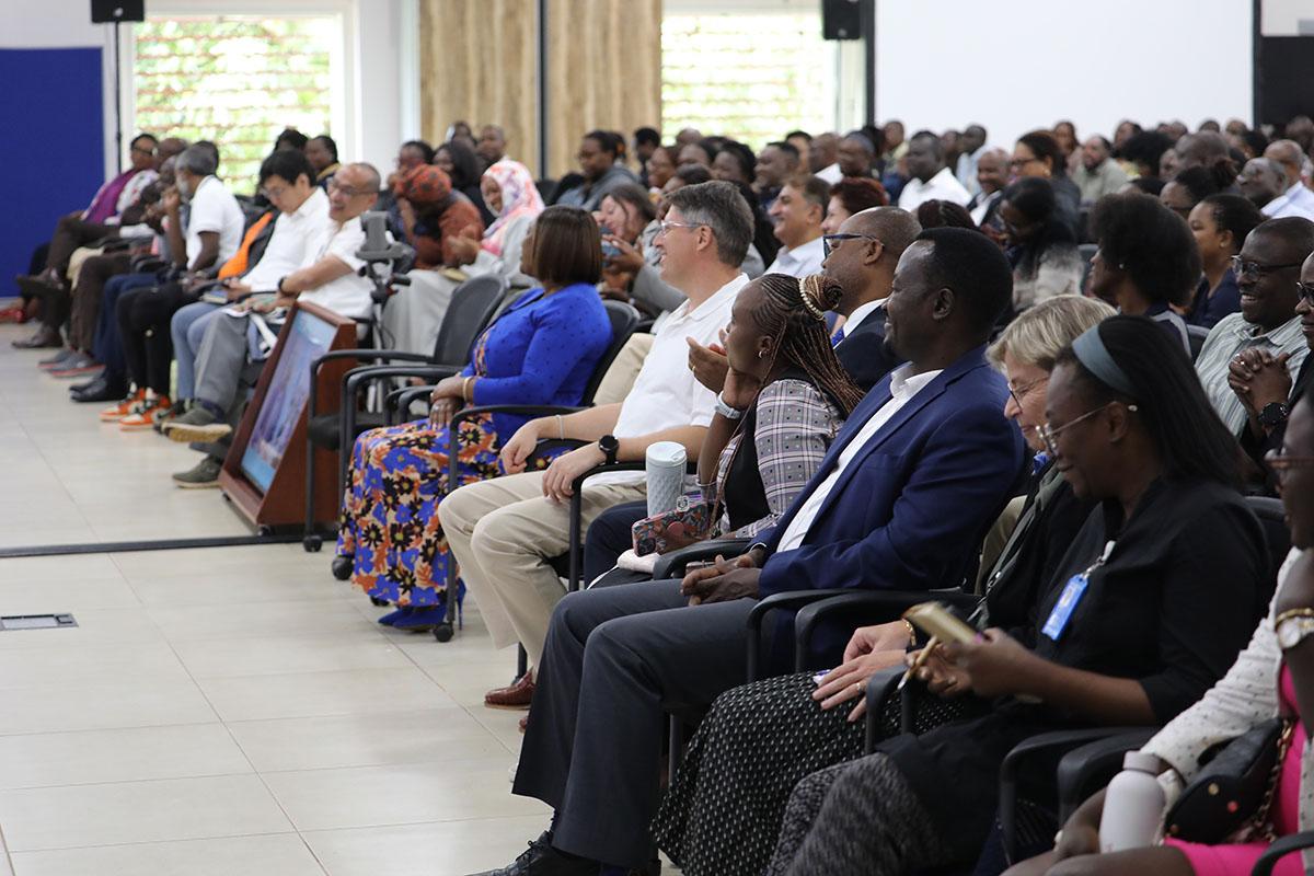Staff seated at the RSCE townhall