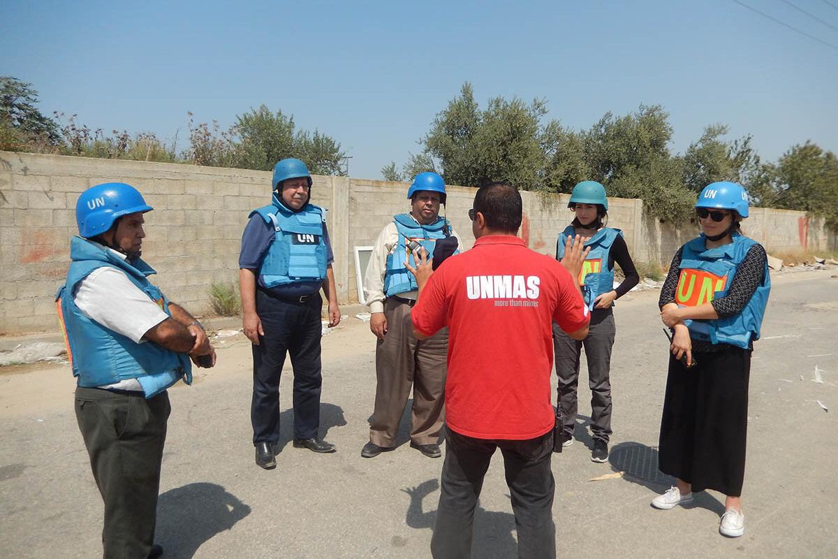 UNMAS delivers explosive risk reduction training to UN personnel.