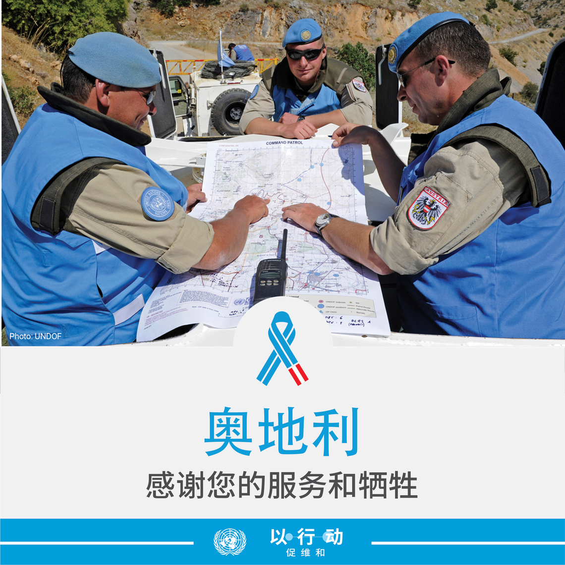 感谢奥地利的服务和牺牲