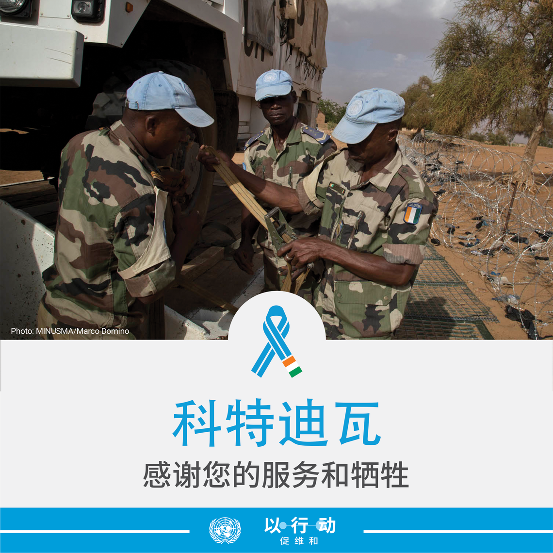 感谢科特迪瓦的服务和牺牲