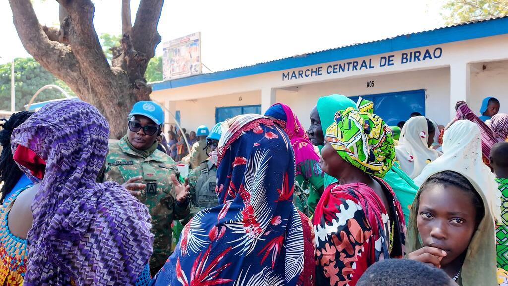 Women at the town’s market