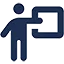 Person chalkboard icon